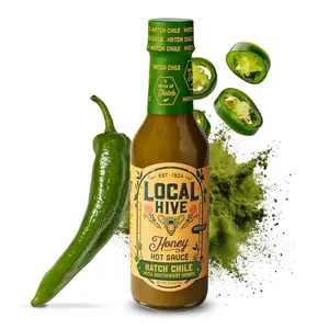 Local Hive Hatch Chile Southwest Honey Hot Sauce 6 ounce bottle