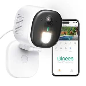 winees outdoor security camera with spotlight and AI detection