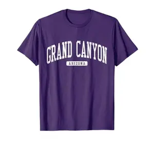 Grand Canyon Arizona College University Style T-Shirt with distressed block letters