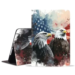 WEUIUJKILO patriotic American flag bald eagle iPad mini 5 case