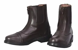 TuffRider Ladies Starter Front Zip Paddock Boots in mocha with wide width