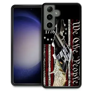 DJSOK Samsung Galaxy S24 case with American flag 1776 design
