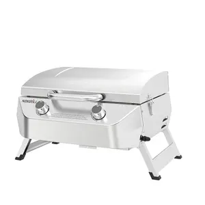 Nexgrill stainless steel portable gas grill with folding legs