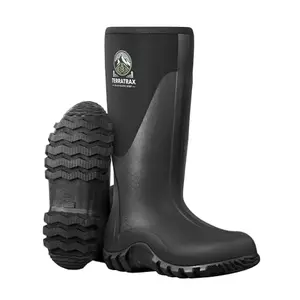 TerraTrax men's black neoprene waterproof muck boot for farming chores