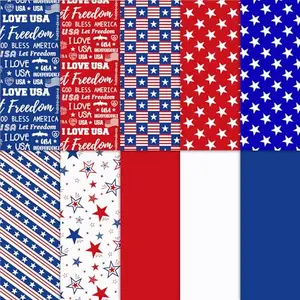 Patriotic tissue paper with stars and flags