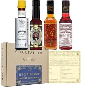 Cocktailier Aromatic Bitters Gift Set with four bottles in a gift box
