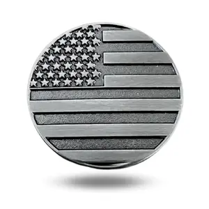 Full Metal Markers nickel golf ball marker with hat clip