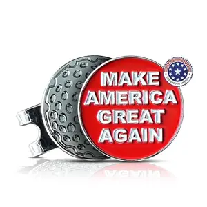 wolph premium red golf ball marker with magnetic hat clip