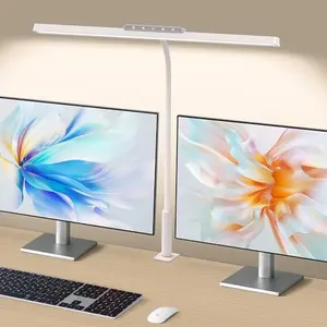 SEOUFRDZ white desk lamp with clamp and flexible gooseneck