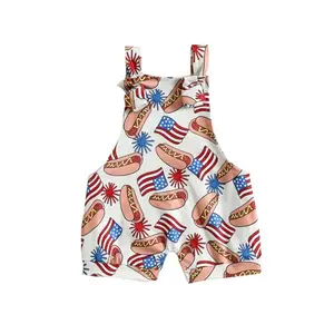 Rtnnsbbfcm 4th of July Baby Boy Girl Overalls