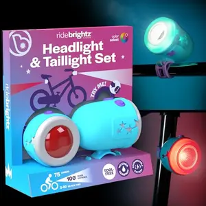 Brightz star-patterned bike light set installed on child's bicycle