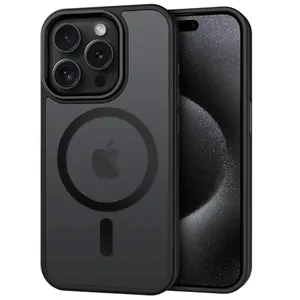 CACOE magnetic case for iPhone 15 Pro Max in matte black with slim profile