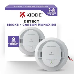 Kidde hardwired smoke and carbon monoxide detector with replaceable batteries