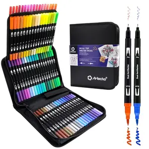 Artecho 72 Colors Markers dual tip fine and brush