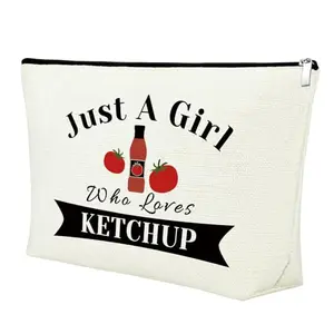 Mxrymvu Ketchup Makeup Bag Cosmetic Pouch