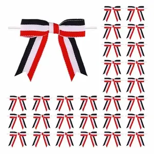 Meseey mini patriotic twist tie bows on treat bags