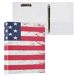 YETTASBIN American Flag 3 Round Ring Binder