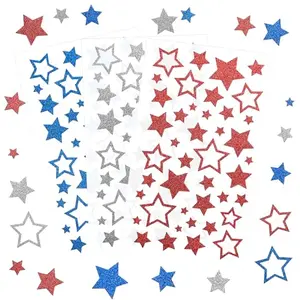 KESOTE glitter star stickers sheets with 300 pieces for patriotic crafts and occasional envelope sealing