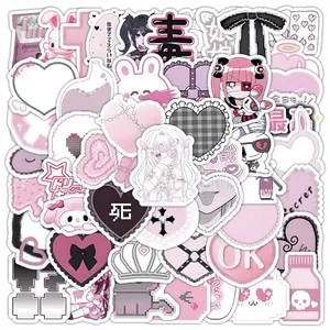OTYSLIU pink anime girl kawaii stickers