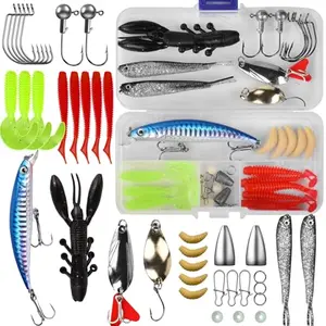VOOGLASS 38-piece fishing lure kit with portable box