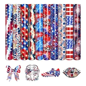 Tintnut American Flag Heat Transfer Vinyl sheets with flag patterns