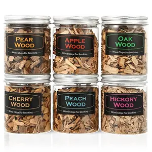 DGYJJZ 6 pack of natural wood chips for smoker grill and smoking gun
