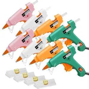 Lacoccinct 8 mini hot glue guns with 40 sticks