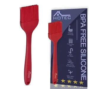 HOTEC silicone basting brush set in red with two sizes
