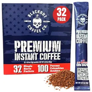 Blackout Coffee instant coffee single-serve packets box