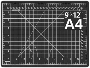 DIYSELF self healing cutting mat, black, 9x12 inches