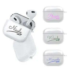 LalatiFy personalized clear AirPods case with monogram name and keychain