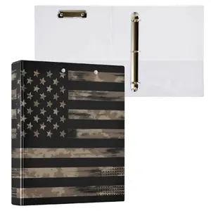 senya American USA Flag with Desert Camouflage Binder