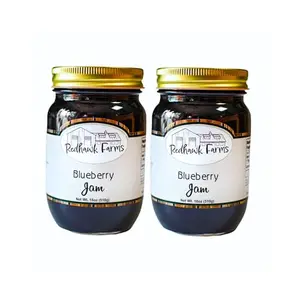 Two jars of Redhawk Farms Blueberry Jam