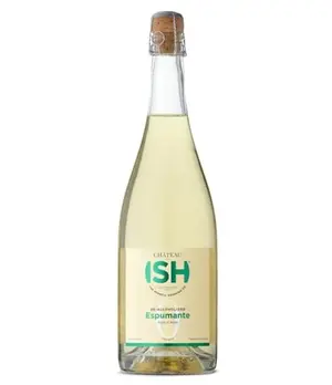 Bottle of Chateau del ISH sparkling non-alcoholic wine