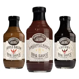 Brownwood Farms BBQ sauce set with cherry, apple bacon and pineapple mango sauces