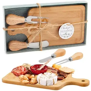 Ziliny bamboo cheese board set dressed up with patriotic decorations