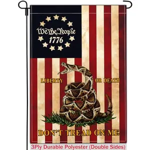 NASIAN Don't Tread on Me We The People 1776 garden flag, 12x18 inch double-sided with rattlesnake and patriotic text