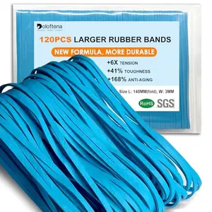 Pack of Doloftena large blue heavy duty rubber bands