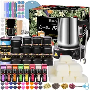 Haccah candle making kit with beeswax and melter