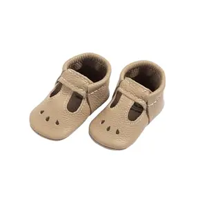 Freshly Picked Mary Jane Moccasins in toast brown, classic design with cutout details