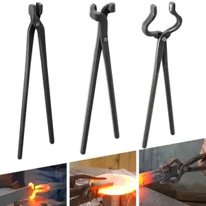 V-SEK blacksmith tongs set laid out