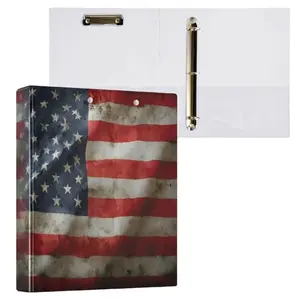 ALAZA 3 Ring Binder American Flag Us Patriotic Flag Clipboard