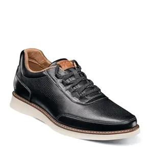 Florsheim Launch Elastic Lace Slip-On Oxford Dress Shoe in Black-White