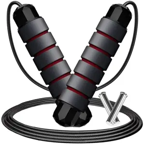 GOONIDY adjustable weighted jump rope in red