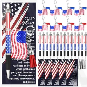 Sayglossy 30-set patriotic gift set with pens and keychains