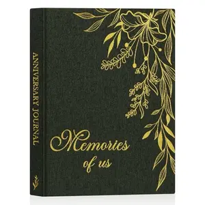 Lanpn linen anniversary journal with gold lettering