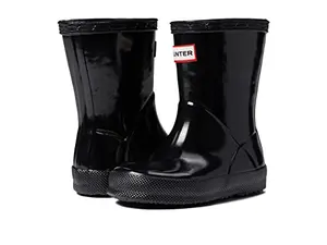 Hunter First Gloss rain boots in black for toddlers