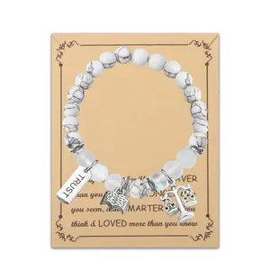 BNQL Natural Beads Lawyer Charm Bracelet with Velvet Pouch