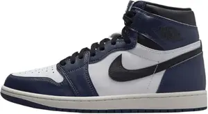 Air Jordan 1 Retro High OG Midnight Navy sneaker, classic blue and white