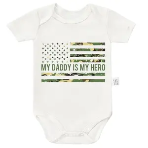 TENUB My Daddy is My Hero Baby Bodysuit